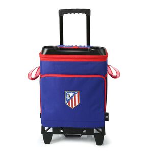 Nevera Con Carrito 50 Latas Azul y Rojo